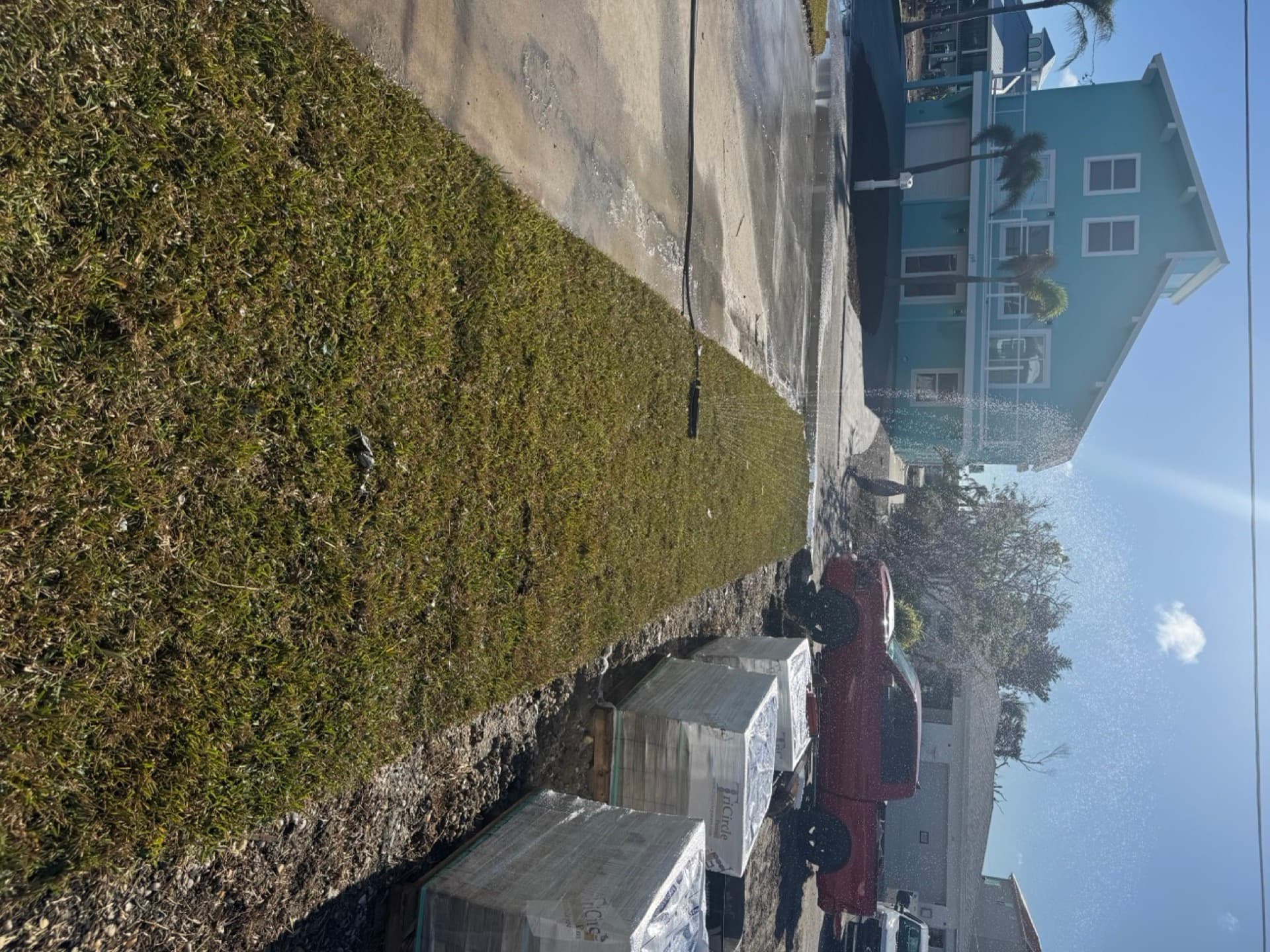 new sod install watering in cape coral — Lawn Maintenance by Blue Collar Q, Cape Coral FL