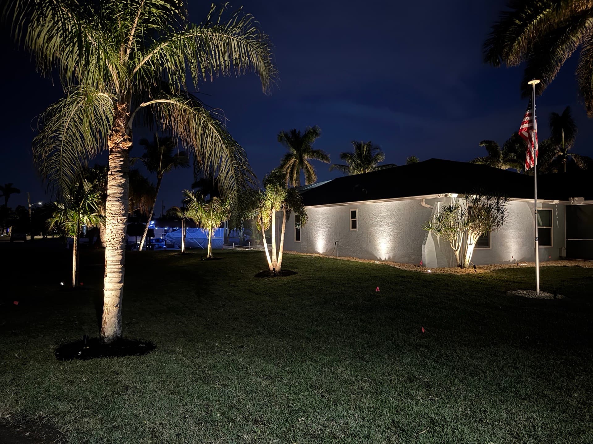 landscape lighting uplit palms home cape coral, Outdoor Living by Blue Collar Q, Cape Coral FL